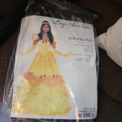 Costum Bell Of The Ball Has Yellow Head Band