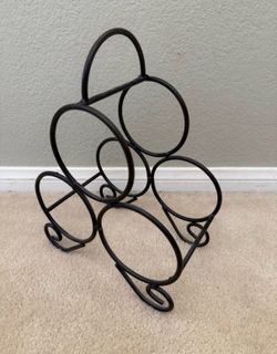 Black Metal Wine Rack