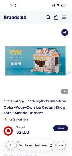 Mondo llama cardboard house