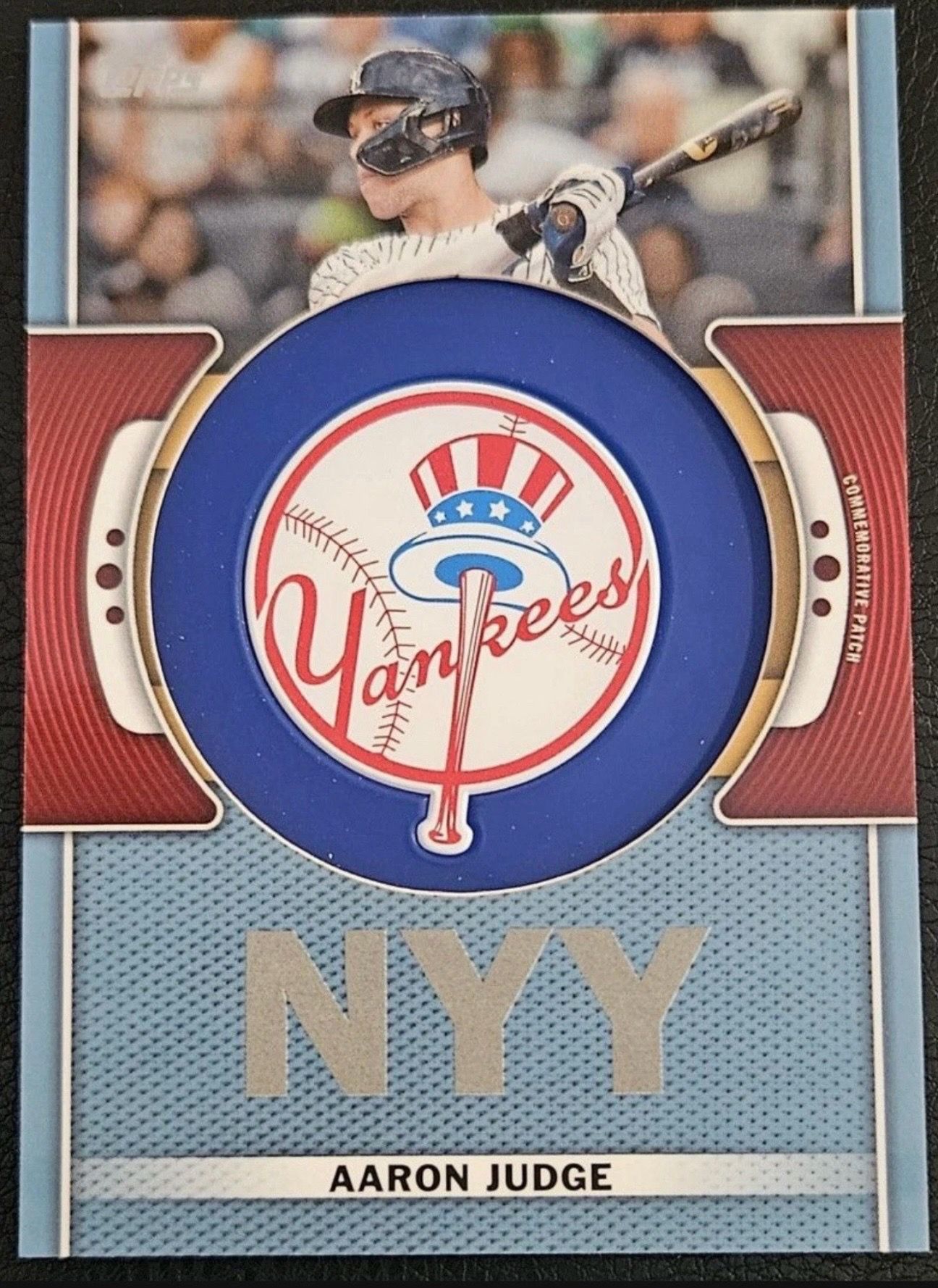 2023 Topps Series 1 Aaron Judge New York Yankees Patch Relic Card TLP-AJ SP Blue
