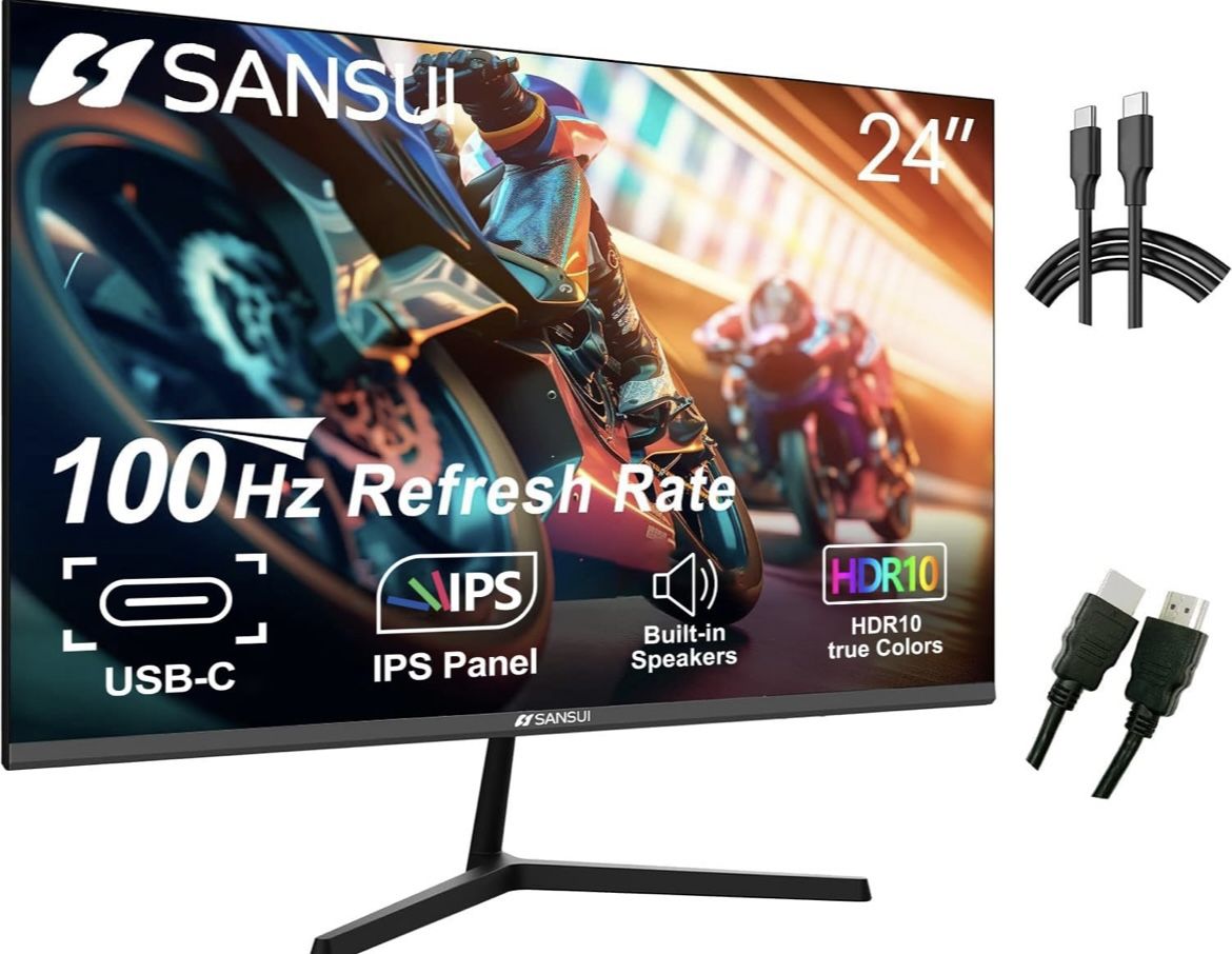 SANSUI Monitor 24 inch with Built In Speakers