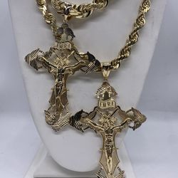14K 12mm-15mm Diamond Cut Rope Chain Black Friday Sale. Cross Sell Separately.