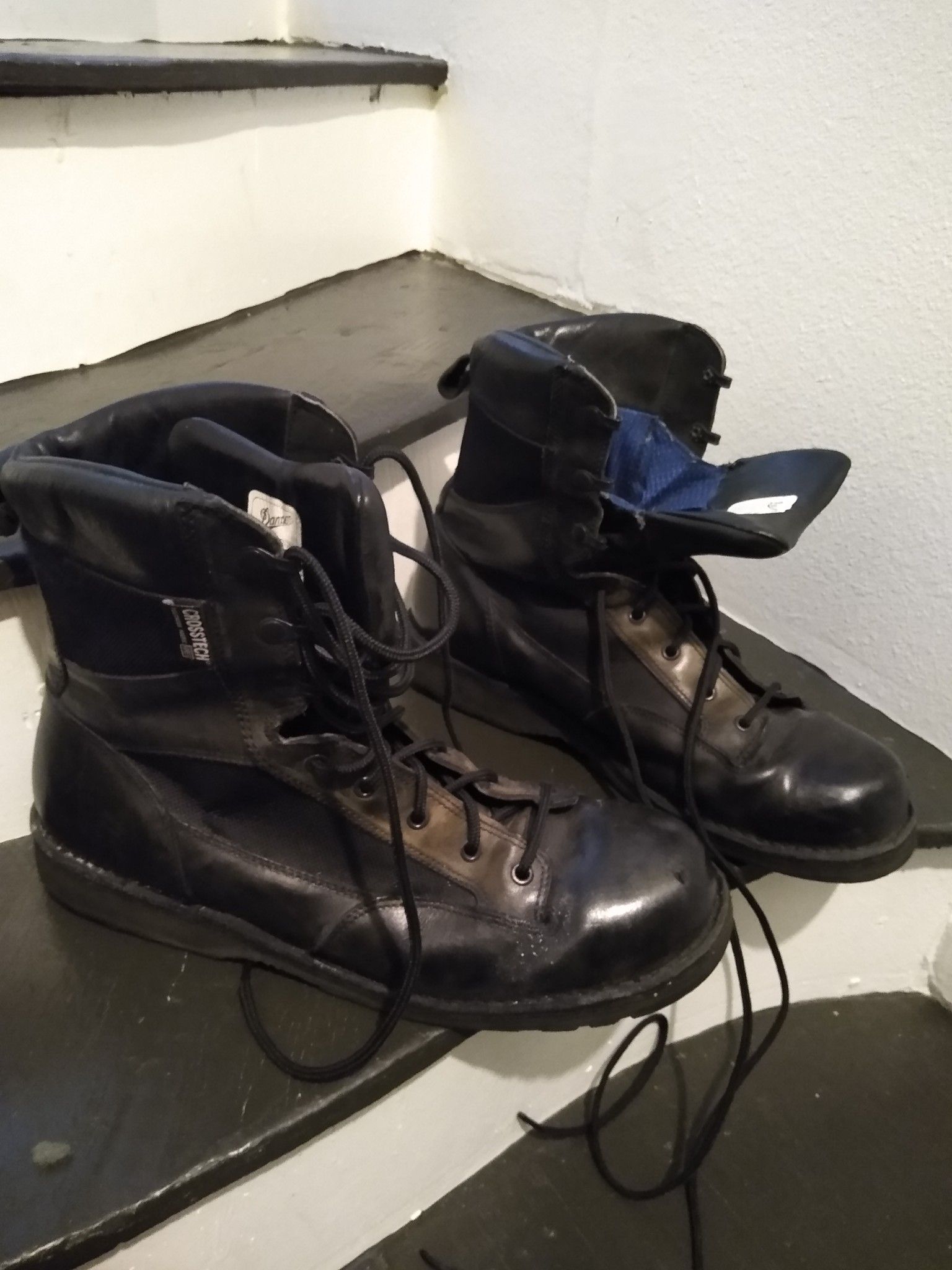 Danner APB GTX Black Leather Work Boots Men's Size 14 14D