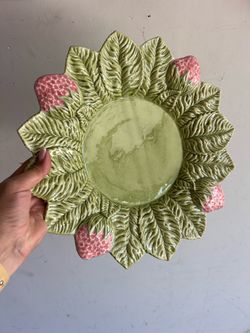 Vintage Strawberry Service by Bordallo Pinheiro