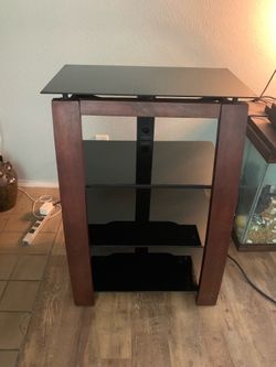 4 Shelf Glass Audio Stand