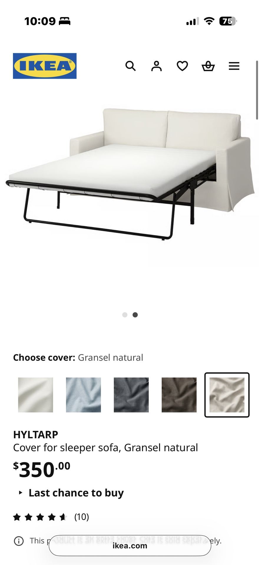 IKEA HYLTARP Sofa Cover