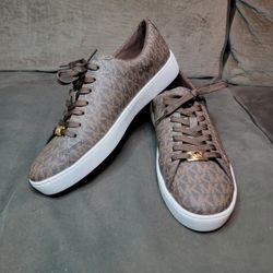 Michael Kors | Keaton | Lace-Up Brown Sneakers | Size 9.5