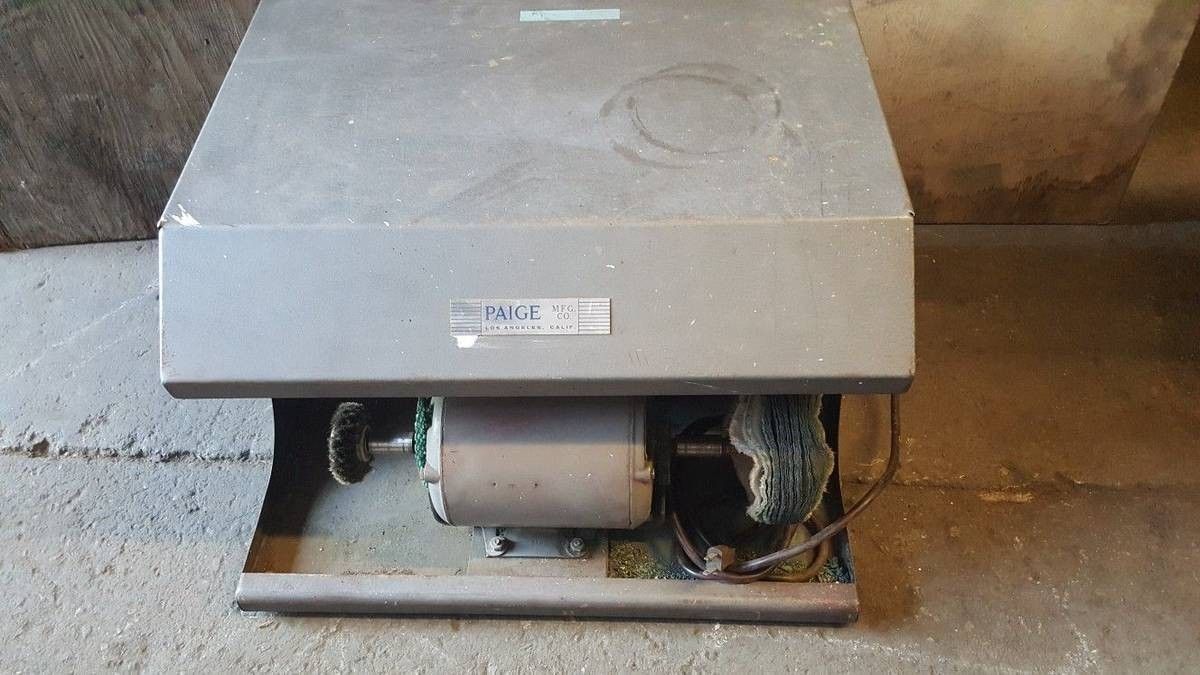 Paige MFG. Lighted dual arbor exhaust buffer polisher grinder knife metal wfdjnjc.com