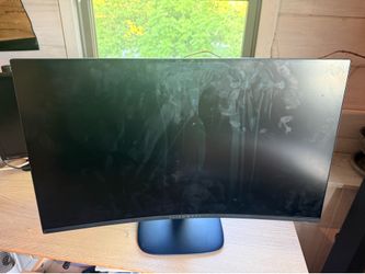 Alienware AW3225DM 32” QD-OLED Curved Monitor — Cracked Screen — Parts/Repair