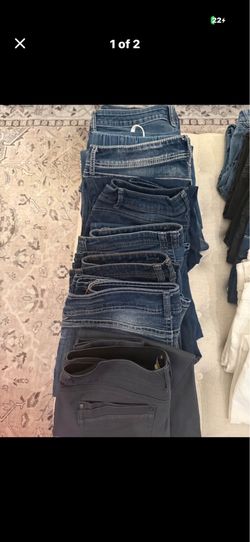 Bundle of mixed jeans (9 pair regular length, 9 pair cropped). Sizes 14 and 16. Take them all for $50!