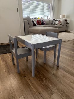 Gray Toddler or Kids Table and Chairs