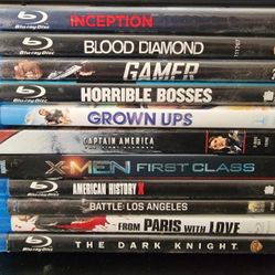 12 Top Films Blue Ray DVD's In Mint Condition 