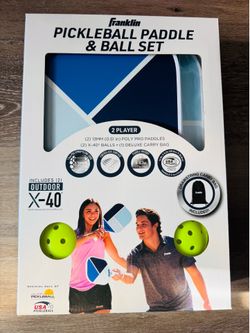 New Pickleball Paddle Set – 2 Player, X-40 Balls & Bag