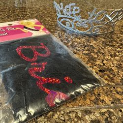 Brand New Bride To Be Sash And Crown