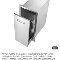 VEVOR Trash Pullout Drawer for Ourdoor BBQs - Brand New Still in Box  Via Zelle Via Zelle Via Via 