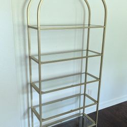 Glass and Metal Shelving Unit