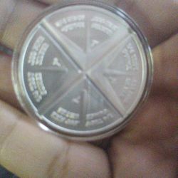 1 Oz .999 Silver Breakable Round.