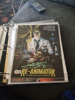 RE - ANIMATOR Jeffery Combs autograph with Beckett authentication