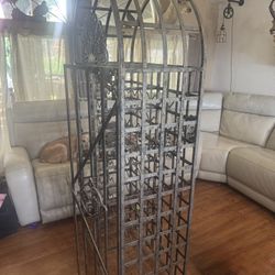 Large Wrought Iron Wine Rack
