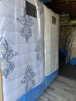 Twin size bed frame and mattress orthopedic