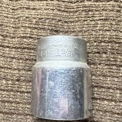  1-3/8 inch SAE 3/4 inch drive 12-point socket made in the U.S.A. 
