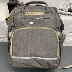 Diaper Bag With Expandable Playpen