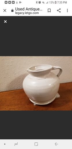 Antique Stoneware Water/Milk Pitcher