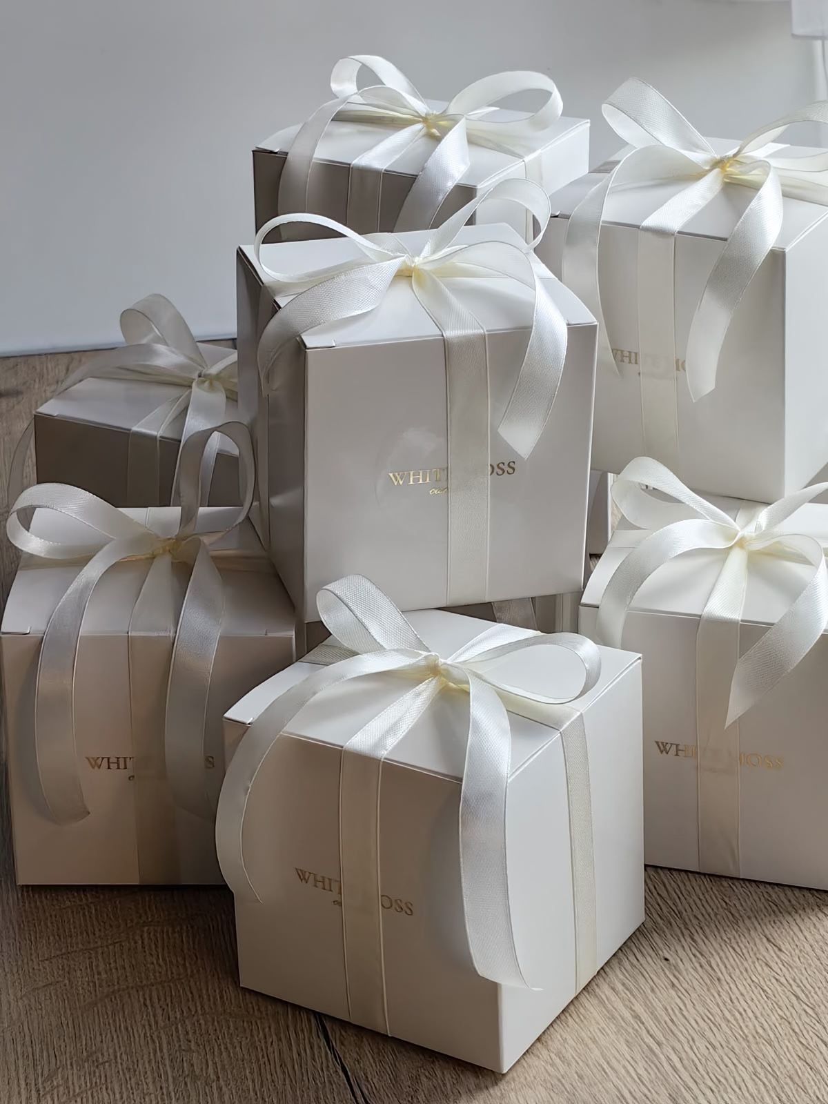White GIFT BOXES 3”x 3” X 3” Wedding Party Supplies