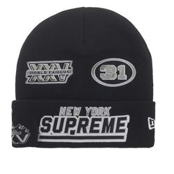 Supreme New Era Football Beanie Black