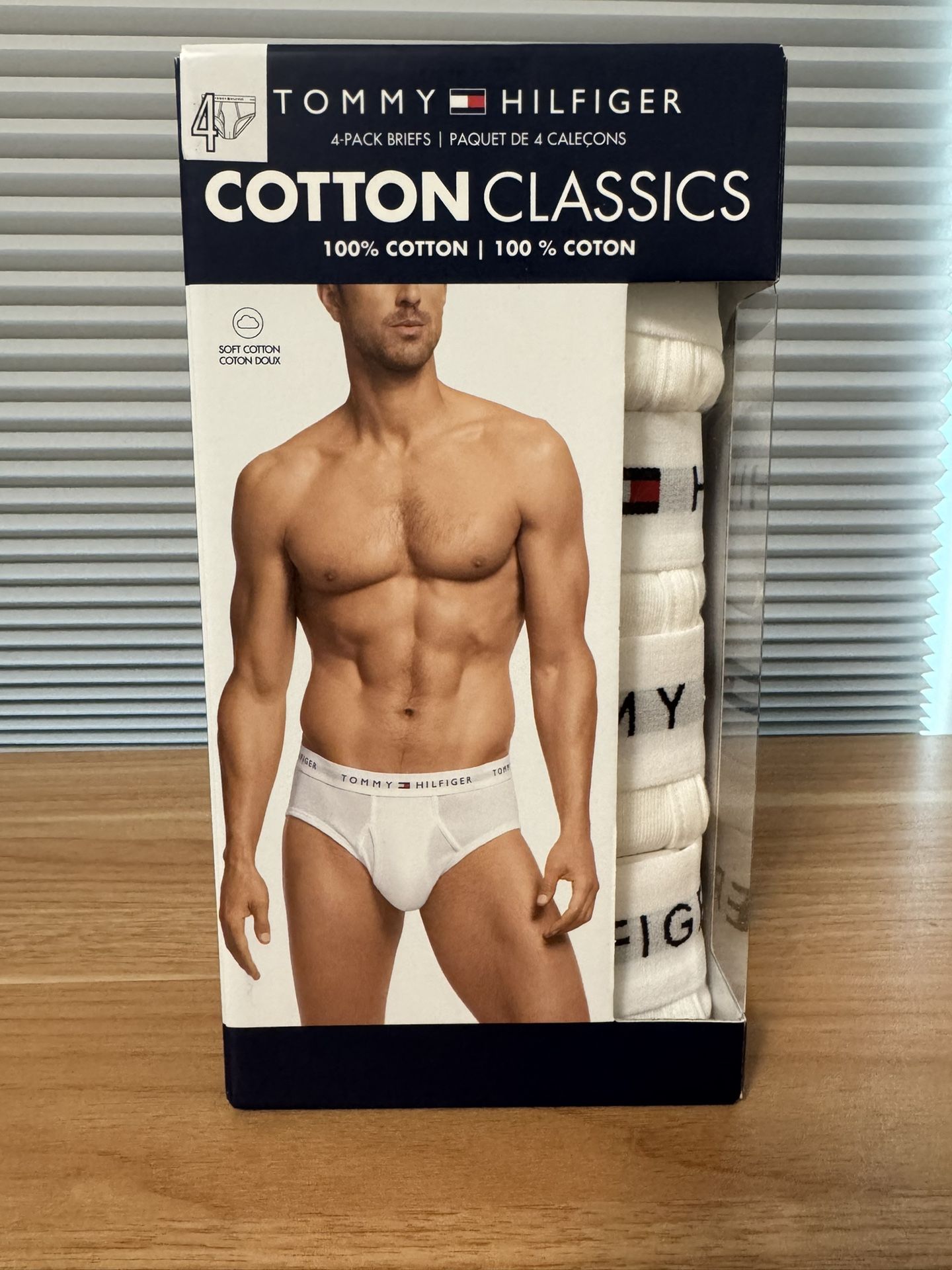 NEW Tommy Hilfiger 4-Pack Cotton Brief Underwear Medium White