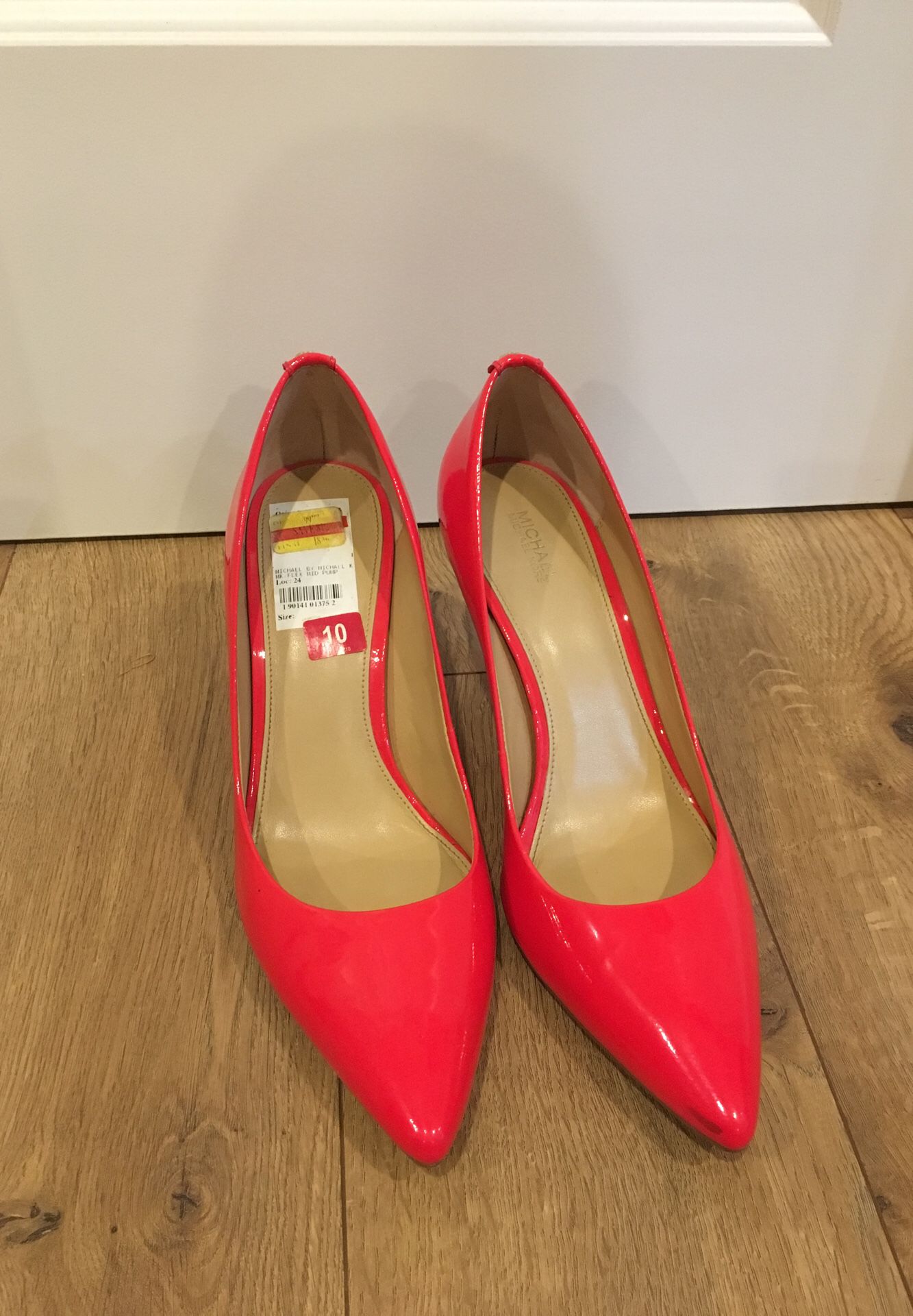 Michael Kors bright red heels size 10