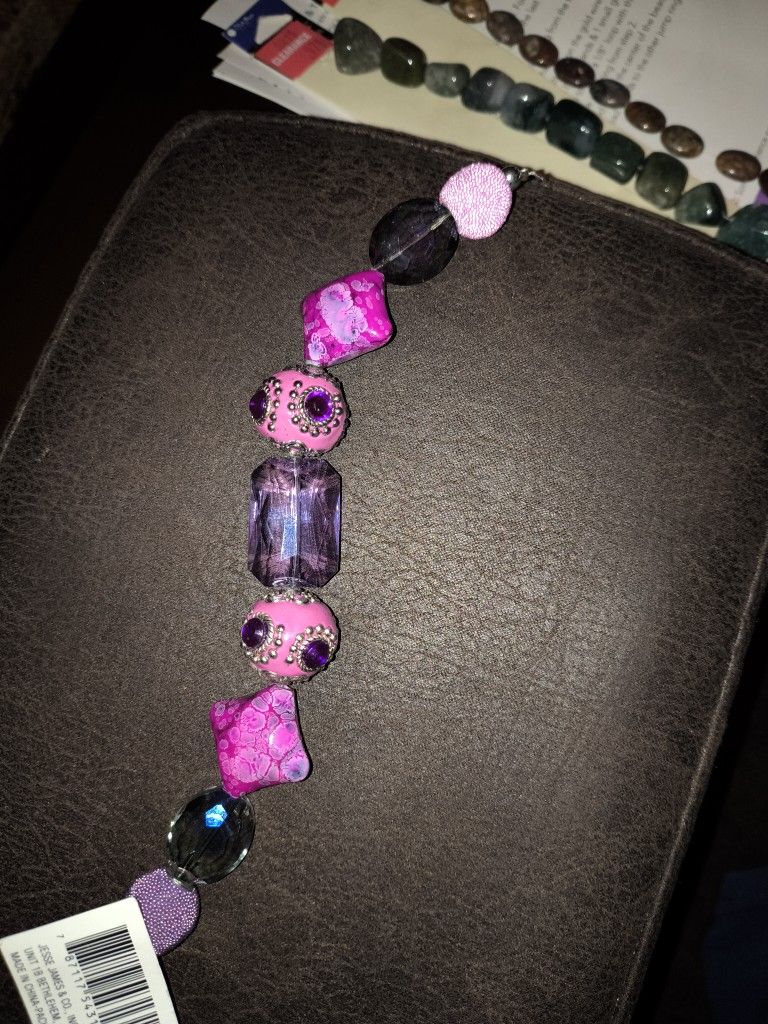 Bead Strand- Pink- Jesse James