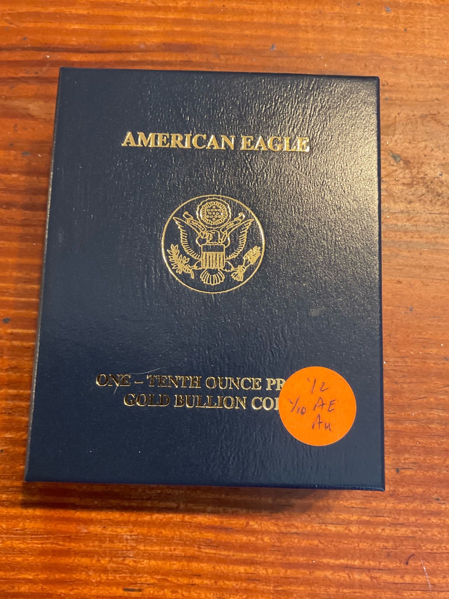 2012 AMERICAN EAGLE 1/10oz GOLD PROOF