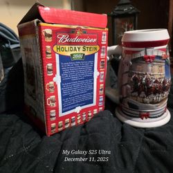 Anheuser-Busch Holiday Stein With Backdrop Of The United States Capitol And Of Course The Clydesdales