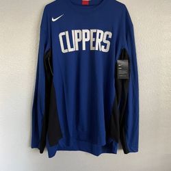 New/ Authentic Nike DRI-FIT LA Clippers Warm Up Long Sleeve Shirt