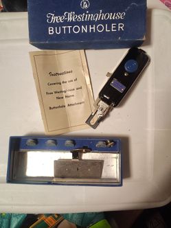 Free-Westinghouse Buttonholer sewing machine attachment
