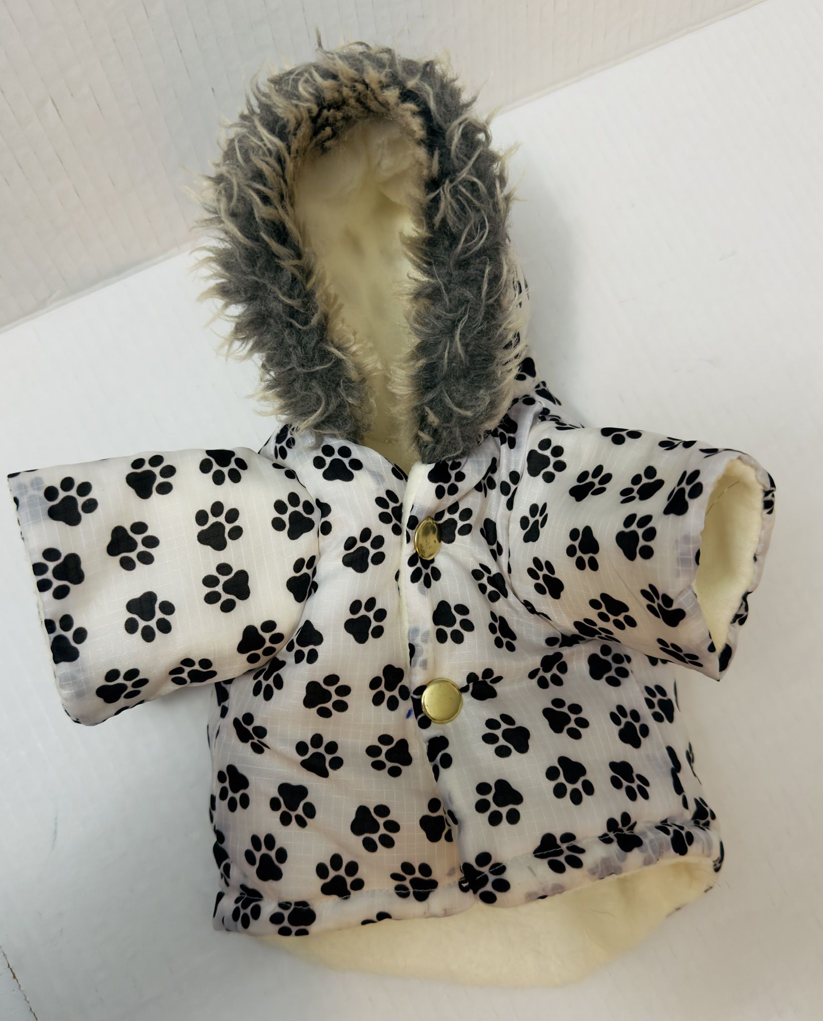 Little Doggy Jacket w/ Fur Hood. 