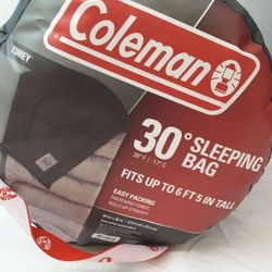 Coleman Torrey 30 Degree Big and Tall Sleeping Bag - Black/Gray