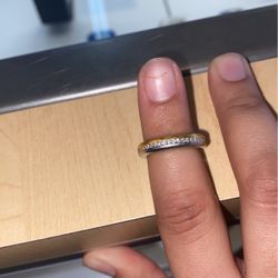 Two Tone Gold Wedding Band