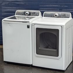 Samsung XL Capacity 5.0cuft  Washer And 7.4cuft Electric Dryer. Works Perfect. 30 days warranty. See more on my page.