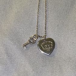 Tiffany Necklace Love Lock and Gold Key
