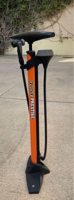 Pedro's Prestige Bike Floor Pump – Orange (160 PSI / Dual Valve)