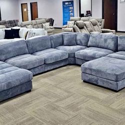 🔥Brand New Oversized Fabric Sectional Sofa 🔥Only $49 Today And Pay Later With Or Without Credit 🔥