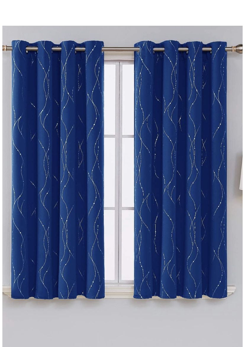 Royal blue blackout curtains