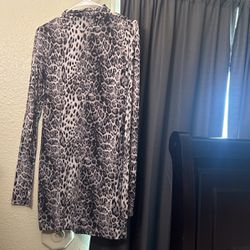Leopard Dress Black And Gray