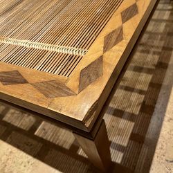 Teak and Bamboo Coffee Table