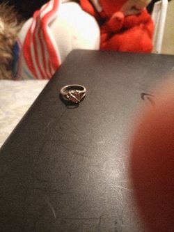 Cross My Heart Pink Sapphire And Sterling Ring