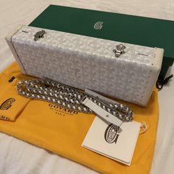 Limited Edition Goyard Saint Honore Trunk Bag - White - Authentic