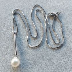 Pearl Pendant With Chain Wedding