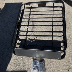 48 in. L x 40 in. W x 7 in. H Mild Steel Cargo Roof Rack Storage Basket Universal canasta de Ariba